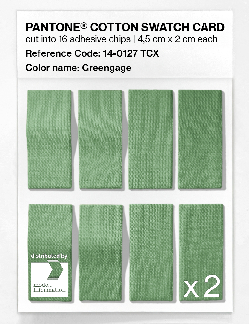 Product image 5 of the product “PANTONE® COTTON SWATCH CARD 14-0127 TCX Greengage ”
