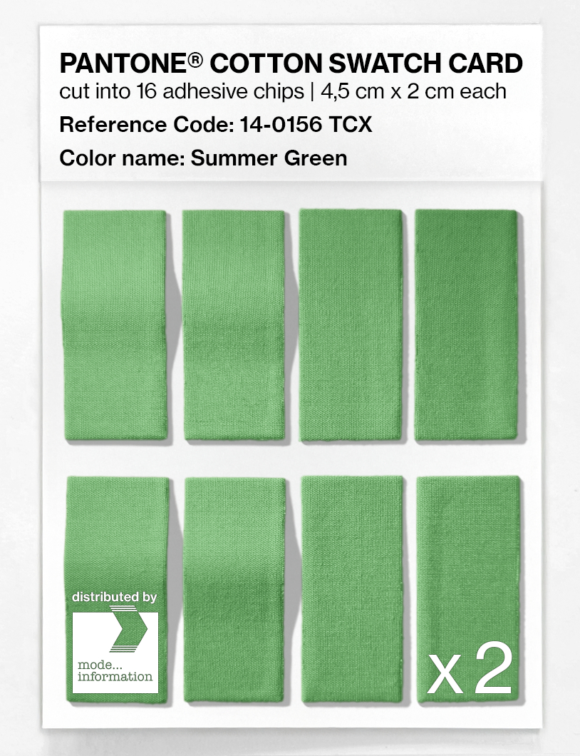 Product image 5 of the product “PANTONE® COTTON SWATCH CARD 14-0156 TCX Summer Green ”