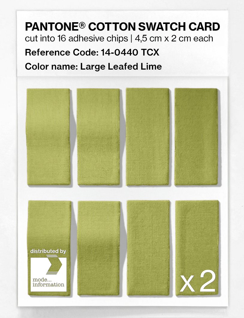 Product image 5 of the product “PANTONE® COTTON SWATCH CARD 14-0440 TCX Large Leafed Lime ”