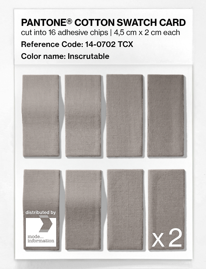 Product image 5 of the product “PANTONE® COTTON SWATCH CARD 14-0702 TCX Inscrutable ”