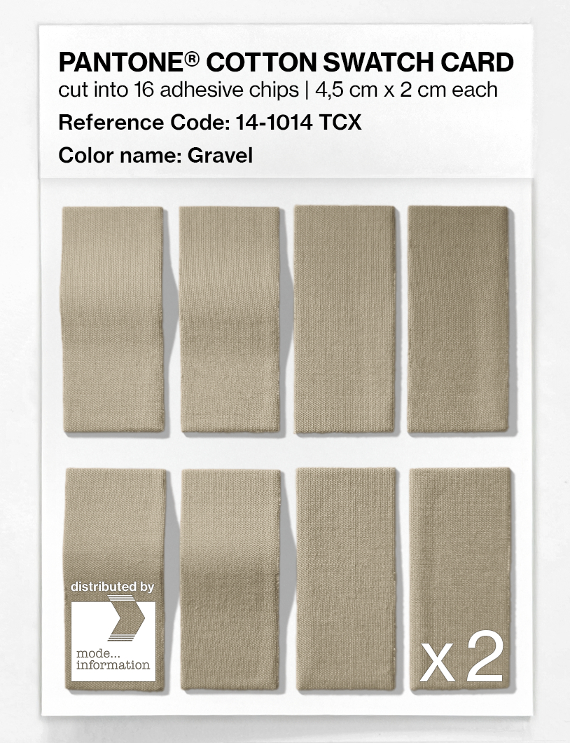 Product image 5 of the product “PANTONE® COTTON SWATCH CARD 14-1014 TCX Gravel ”