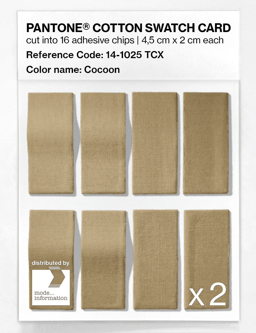 Product image 5 of the product “PANTONE® COTTON SWATCH CARD 14-1025 TCX Cocoon ”