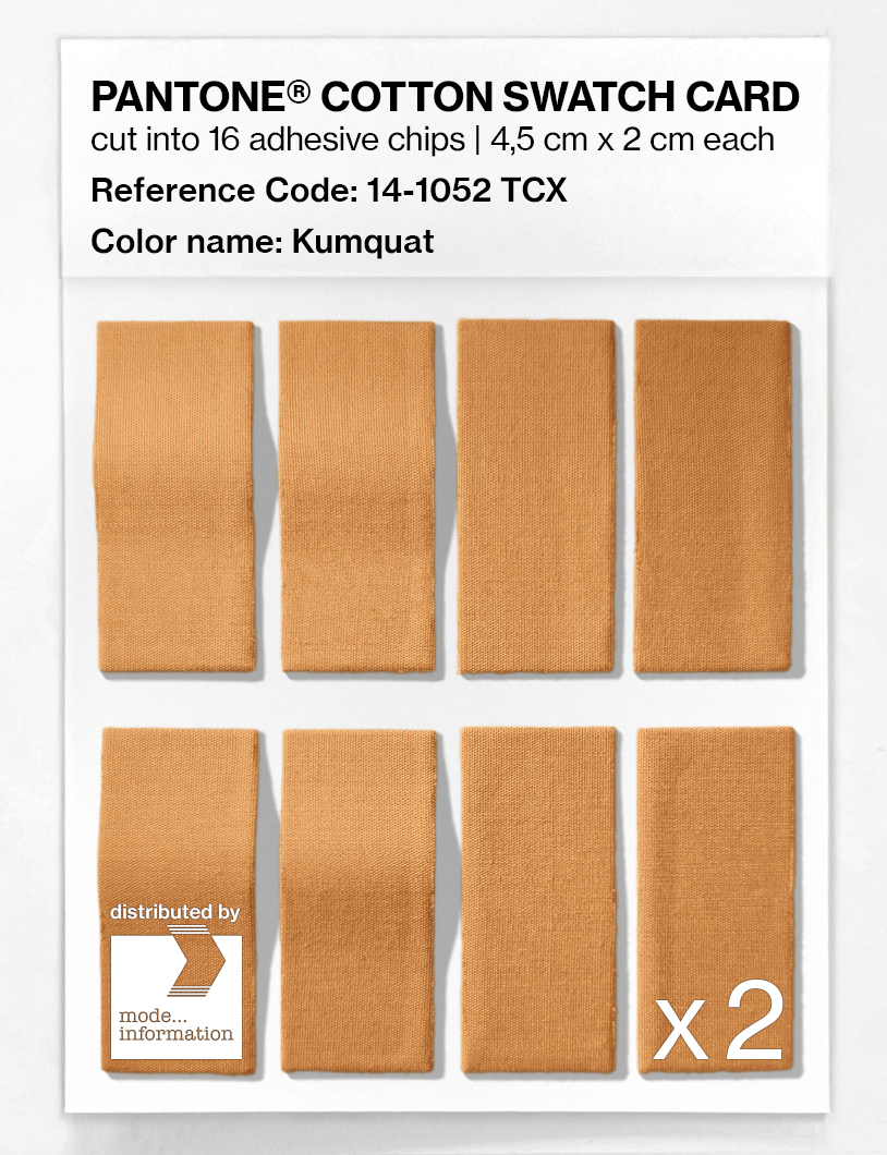 Product image 5 of the product “PANTONE® COTTON SWATCH CARD 14-1052 TCX Kumquat ”