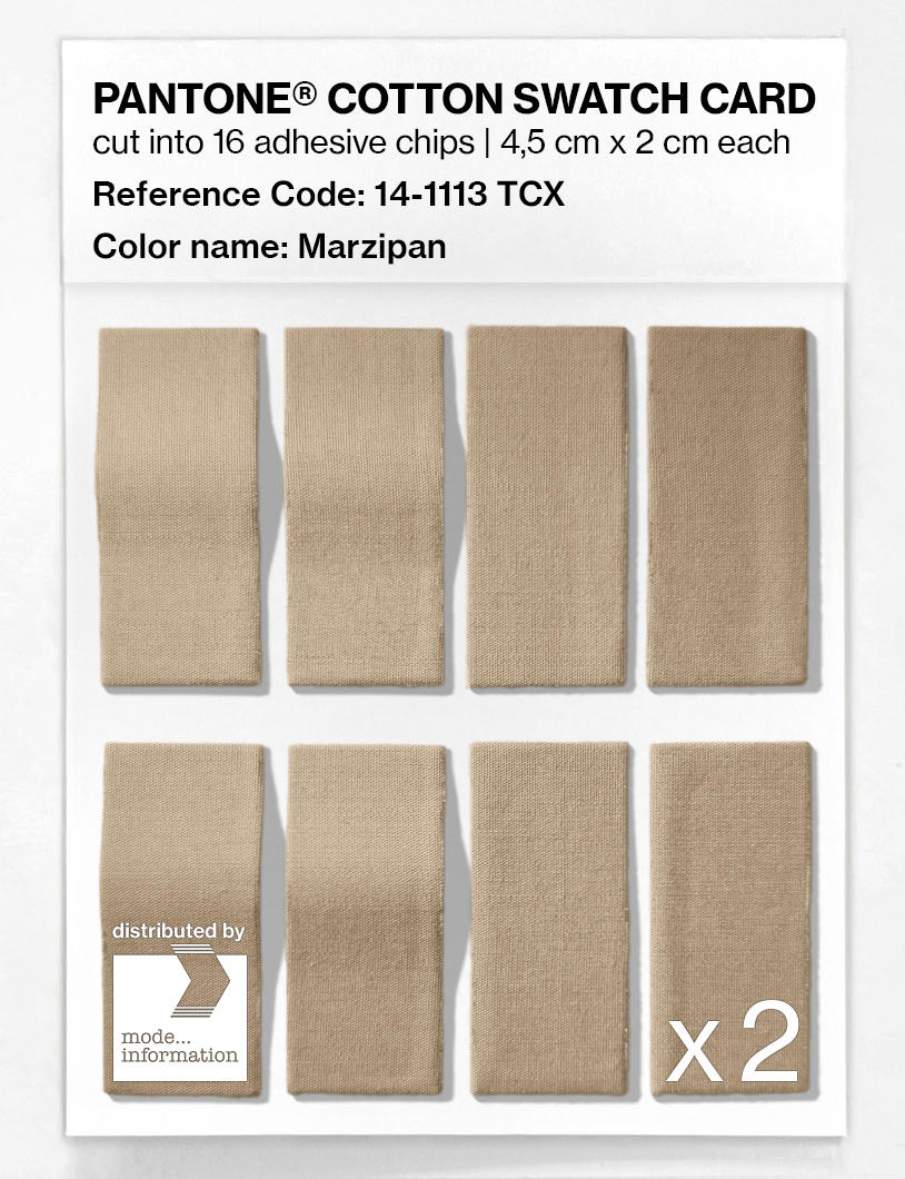 Product image 5 of the product “PANTONE® COTTON SWATCH CARD 14-1113 TCX Marzipan ”