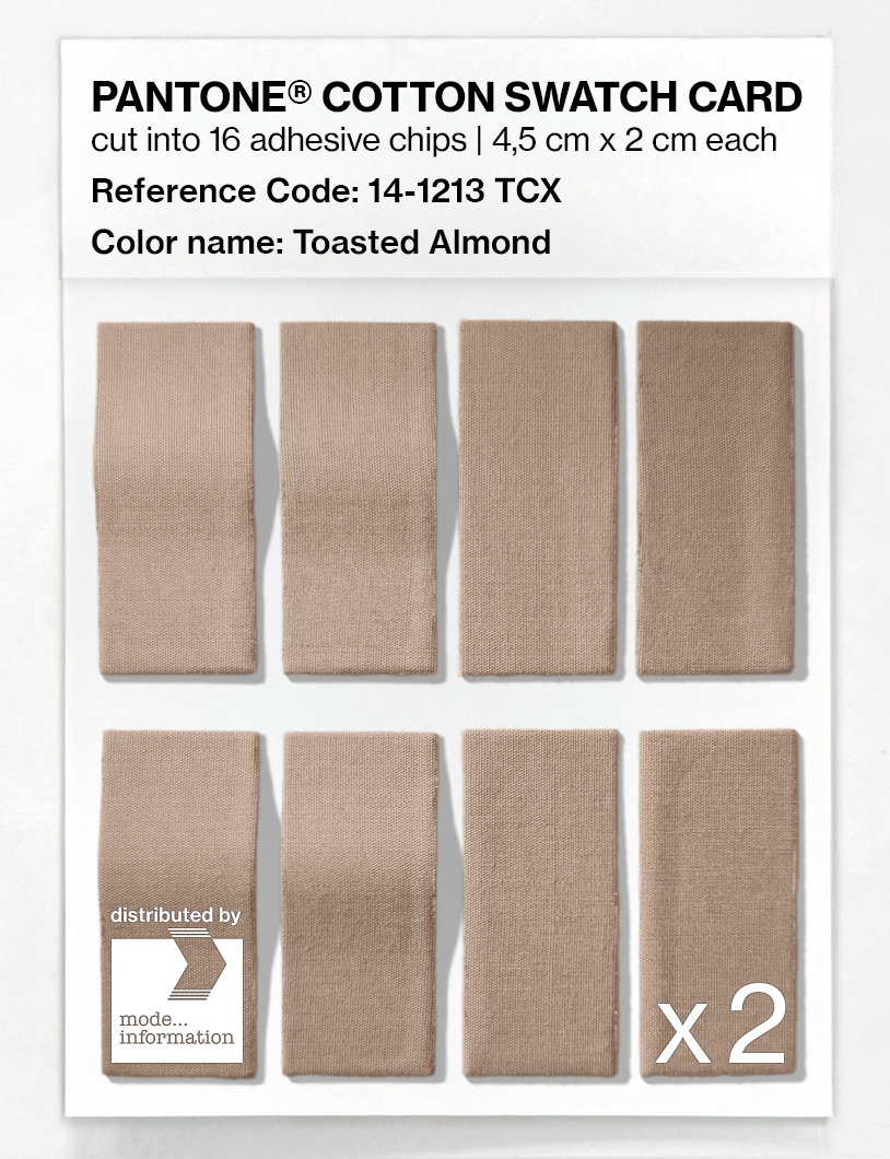 Artikelbild 5 des Artikels “PANTONE® COTTON SWATCH CARD 14-1213 TCX Toasted Almond “