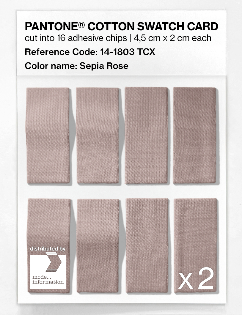 Product image 5 of the product “PANTONE® COTTON SWATCH CARD 14-1803 TCX Sepia Rose ”