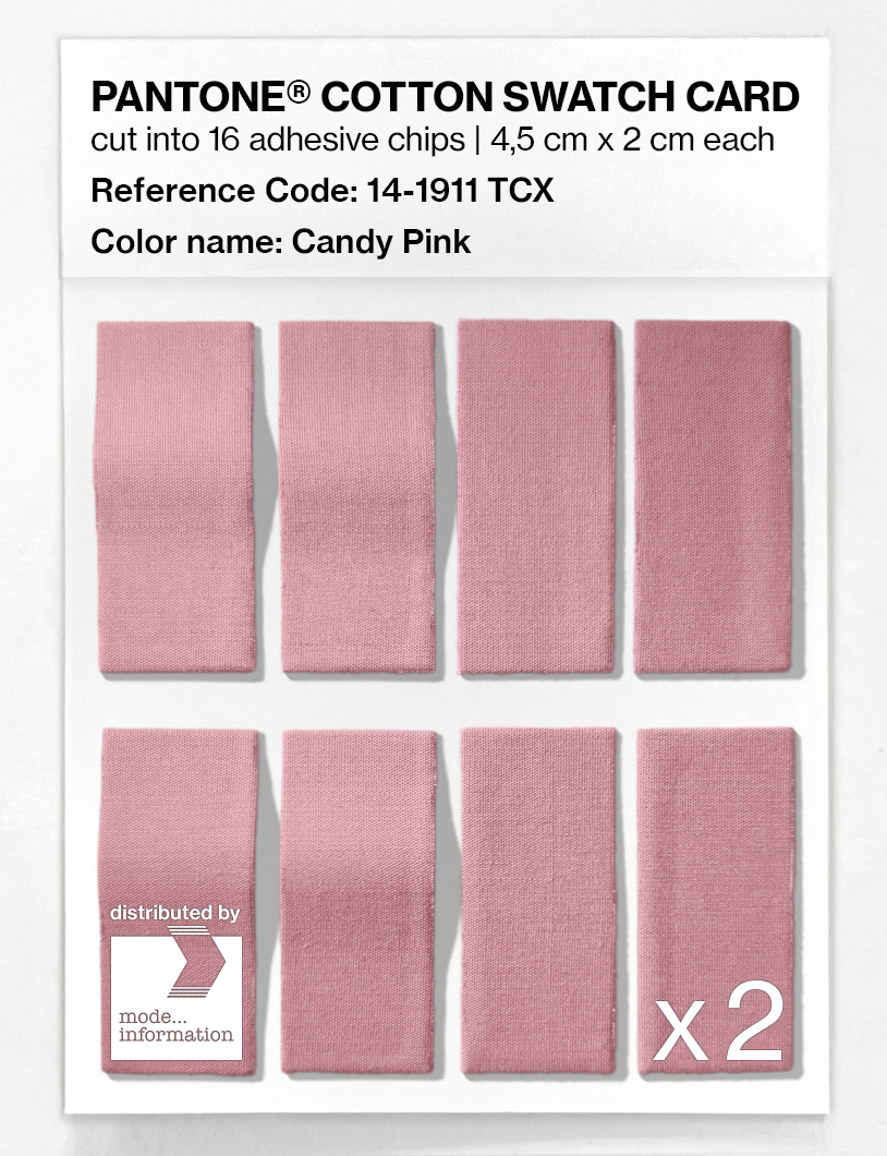 Product image 5 of the product “PANTONE® COTTON SWATCH CARD 14-1911 TCX Candy Pink ”