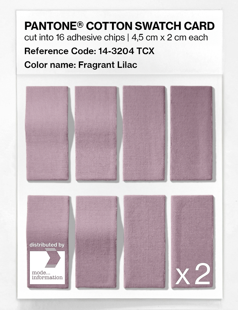 Product image 5 of the product “PANTONE® COTTON SWATCH CARD 14-3204 TCX Fragrant Lilac ”