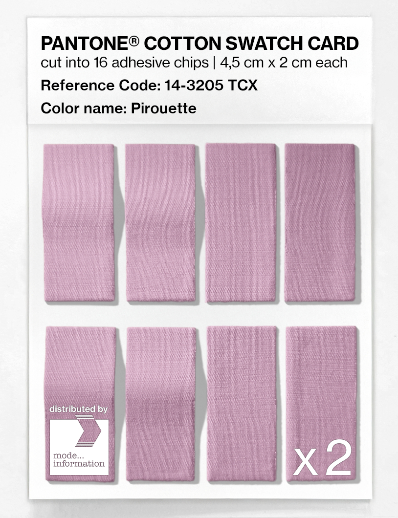 Product image 5 of the product “PANTONE® COTTON SWATCH CARD 14-3205 TCX Pirouette ”