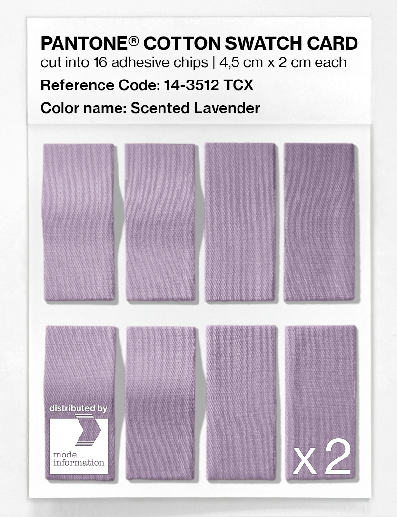 Product image 5 of the product “PANTONE® COTTON SWATCH CARD 14-3512 TCX Scented Lavender ”