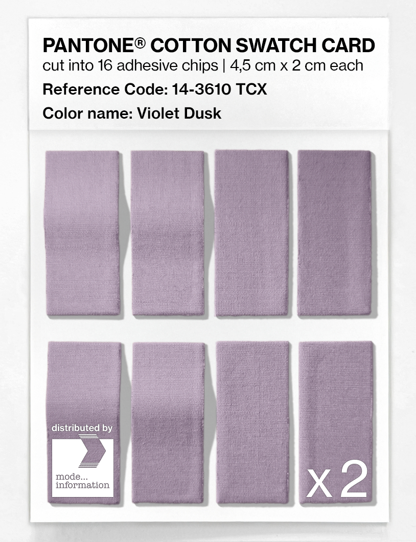 Product image 5 of the product “PANTONE® COTTON SWATCH CARD 14-3610 TCX Violet Dusk ”