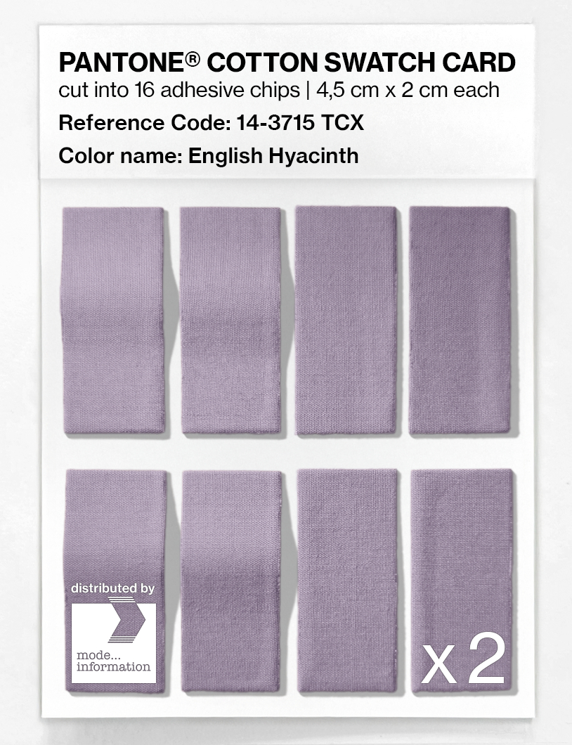 Product image 5 of the product “PANTONE® COTTON SWATCH CARD 14-3715 TCX English Hyacinth ”