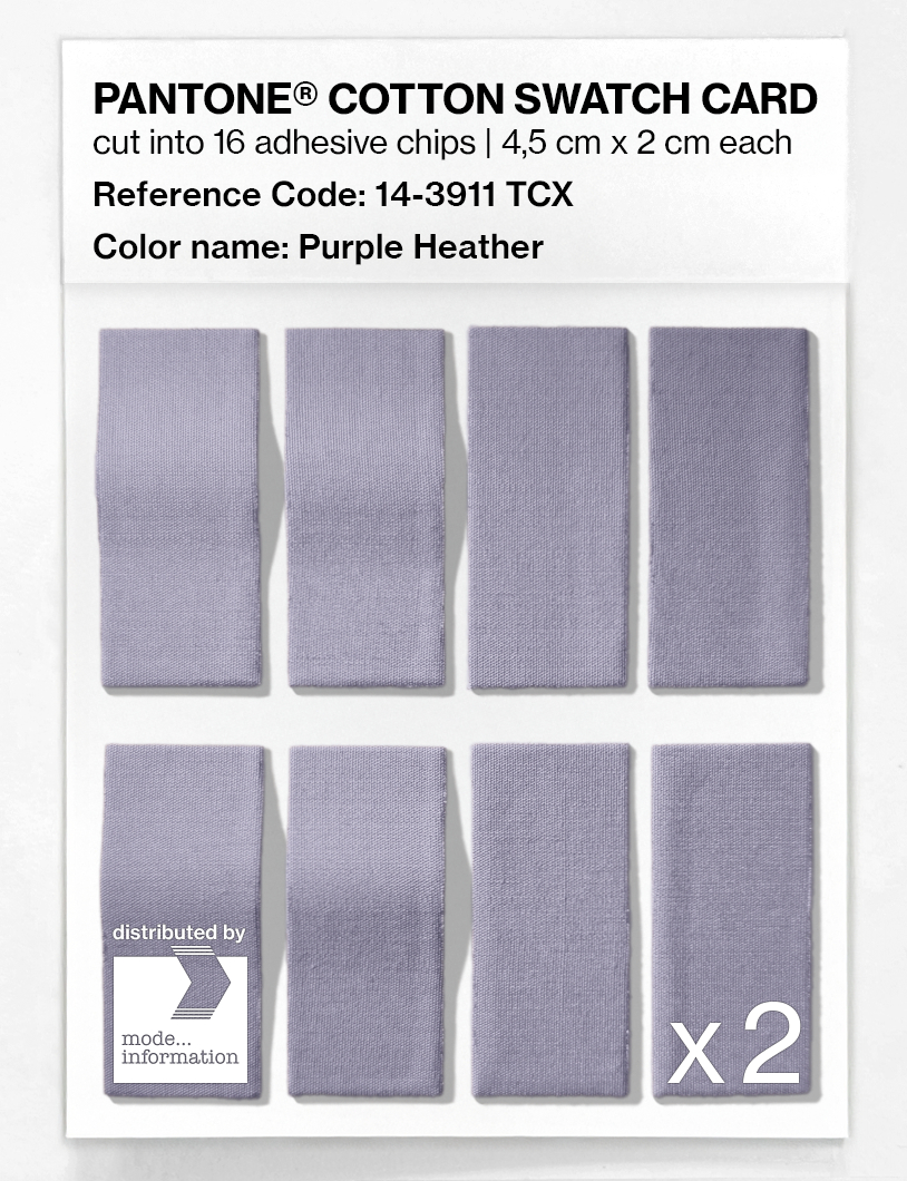 Product image 5 of the product “PANTONE® COTTON SWATCH CARD 14-3911 TCX Purple Heather ”