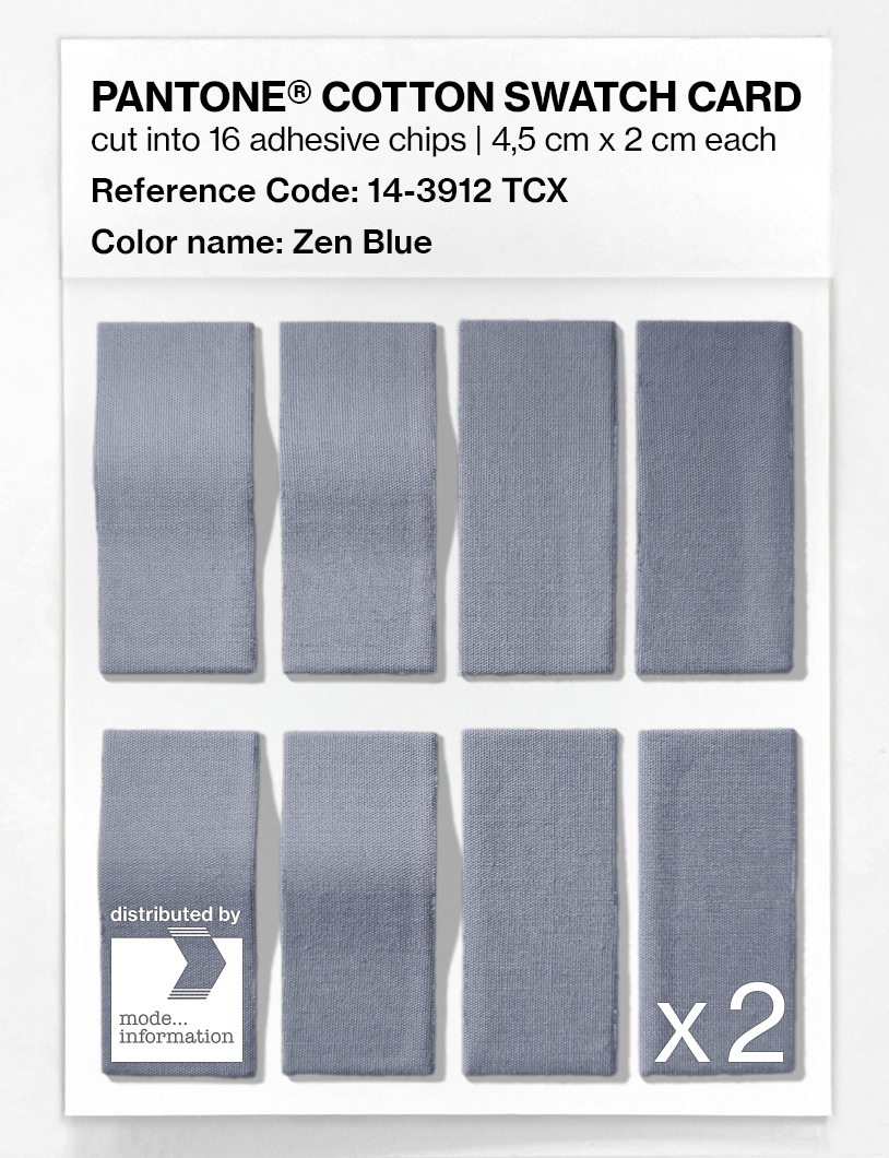 Product image 5 of the product “PANTONE® COTTON SWATCH CARD 14-3912 TCX Zen Blue ”