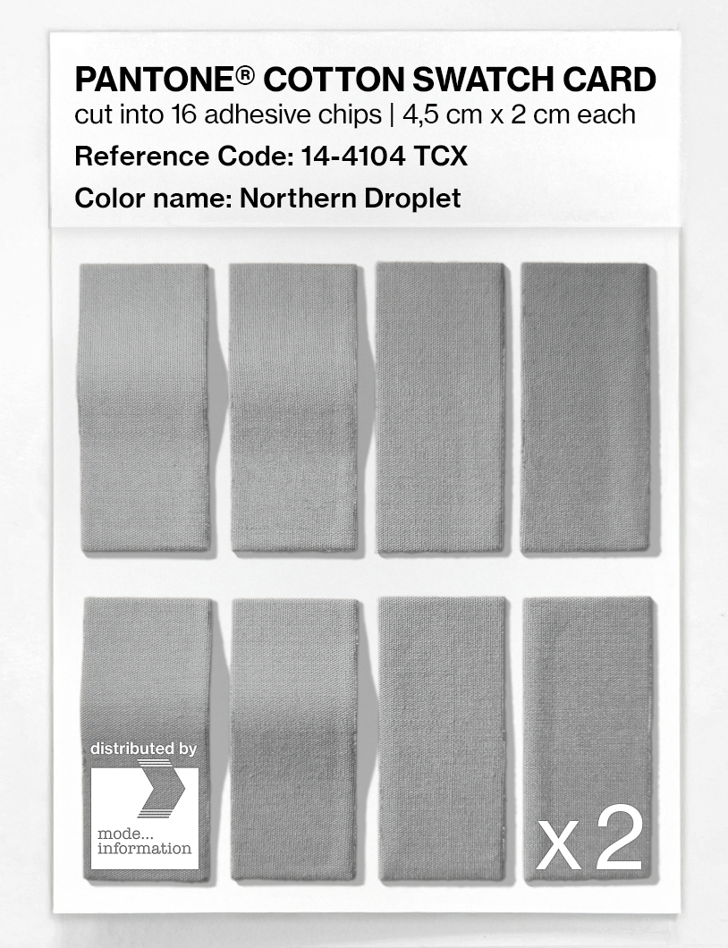 Product image 5 of the product “PANTONE® COTTON SWATCH CARD 14-4104 TCX Northern Droplet ”
