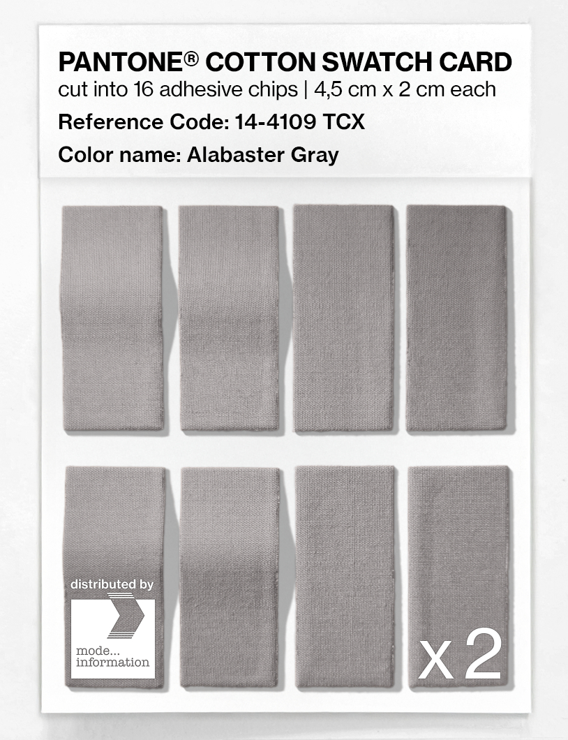 Artikelbild 5 des Artikels “PANTONE® COTTON SWATCH CARD 14-4109 TCX Alabaster Gray “