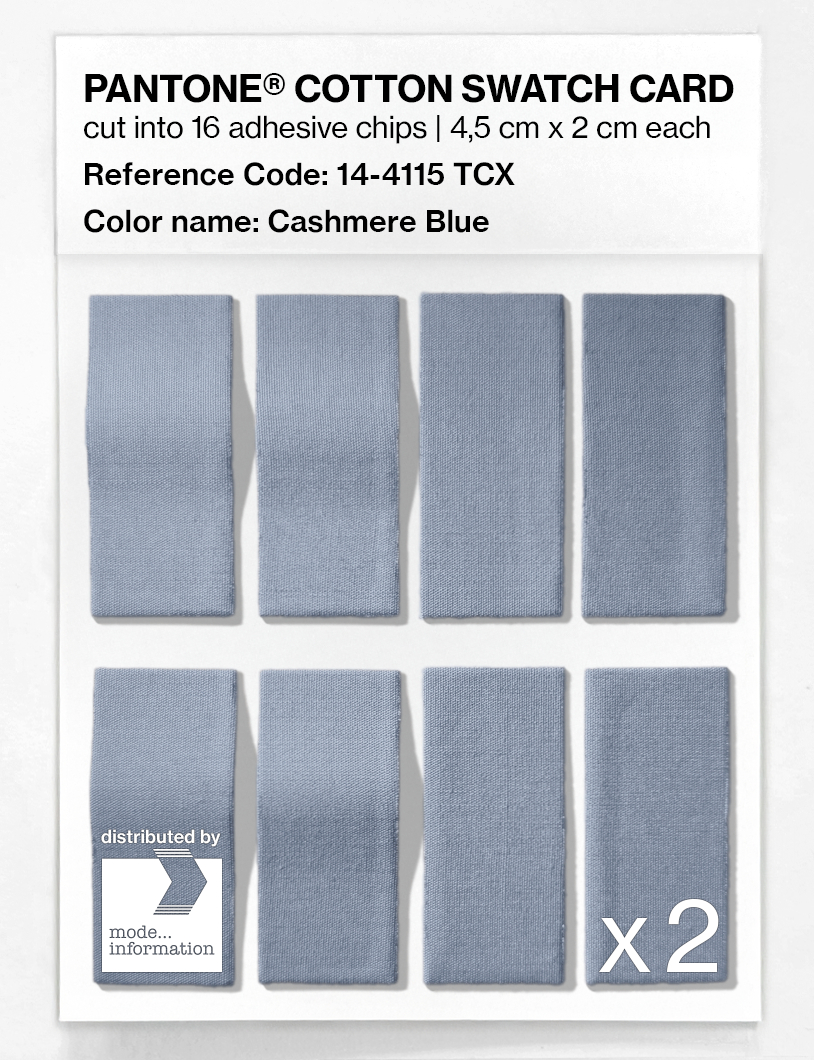 Product image 5 of the product “PANTONE® COTTON SWATCH CARD 14-4115 TCX Cashmere Blue ”