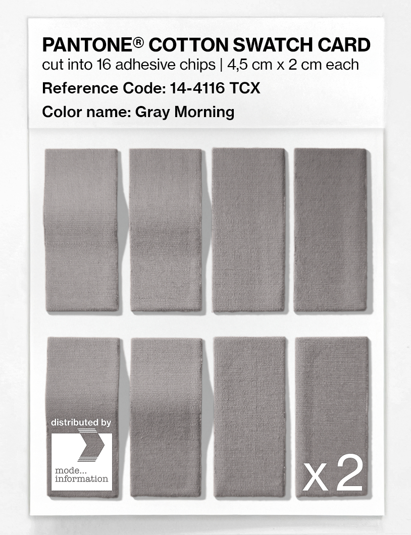 Product image 5 of the product “PANTONE® COTTON SWATCH CARD 14-4116 TCX Gray Morning ”