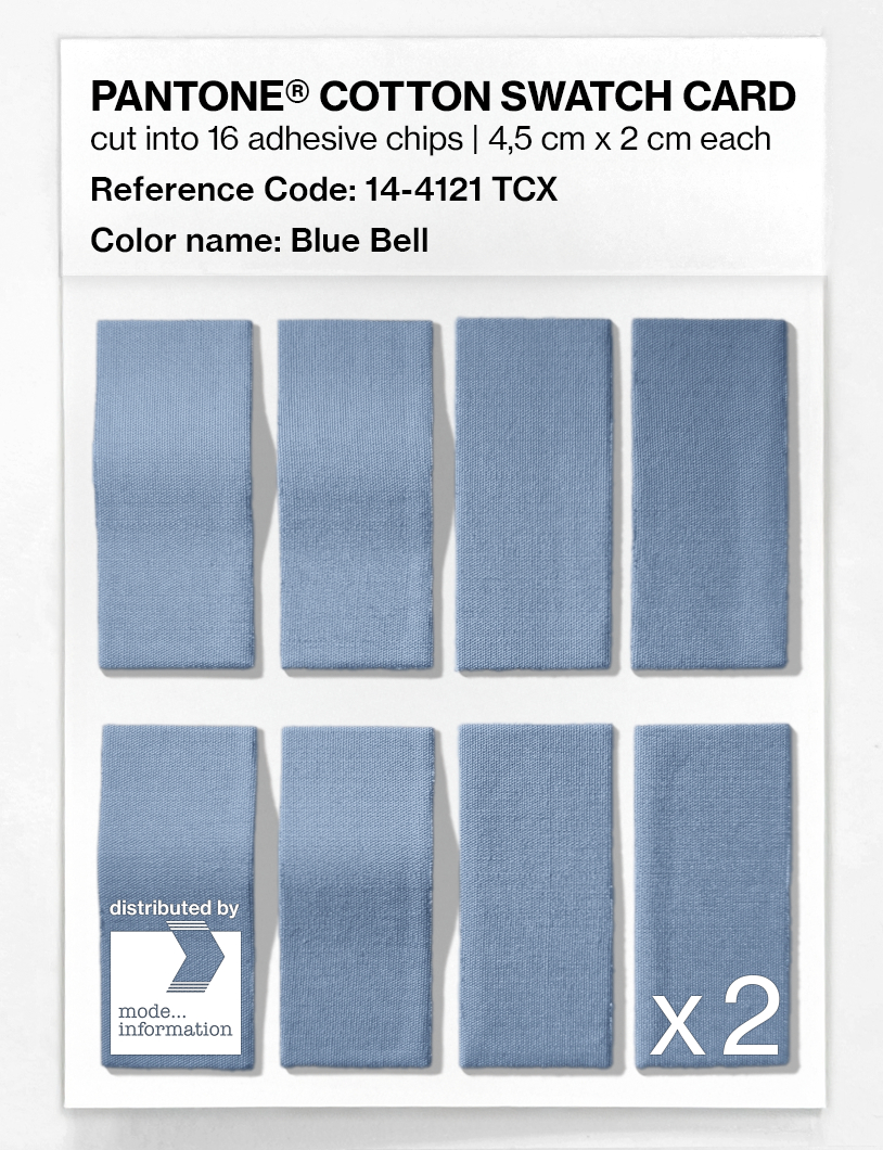 Product image 5 of the product “PANTONE® COTTON SWATCH CARD 14-4121 TCX Blue Bell ”