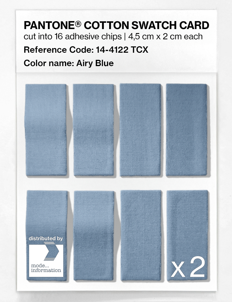 Product image 5 of the product “PANTONE® COTTON SWATCH CARD 14-4122 TCX Airy Blue ”