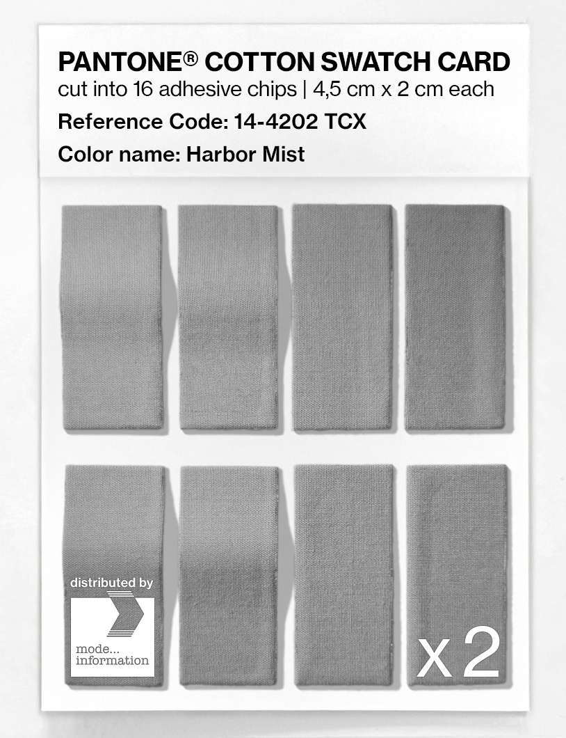 Product image 5 of the product “PANTONE® COTTON SWATCH CARD 14-4202 TCX Harbor Mist ”