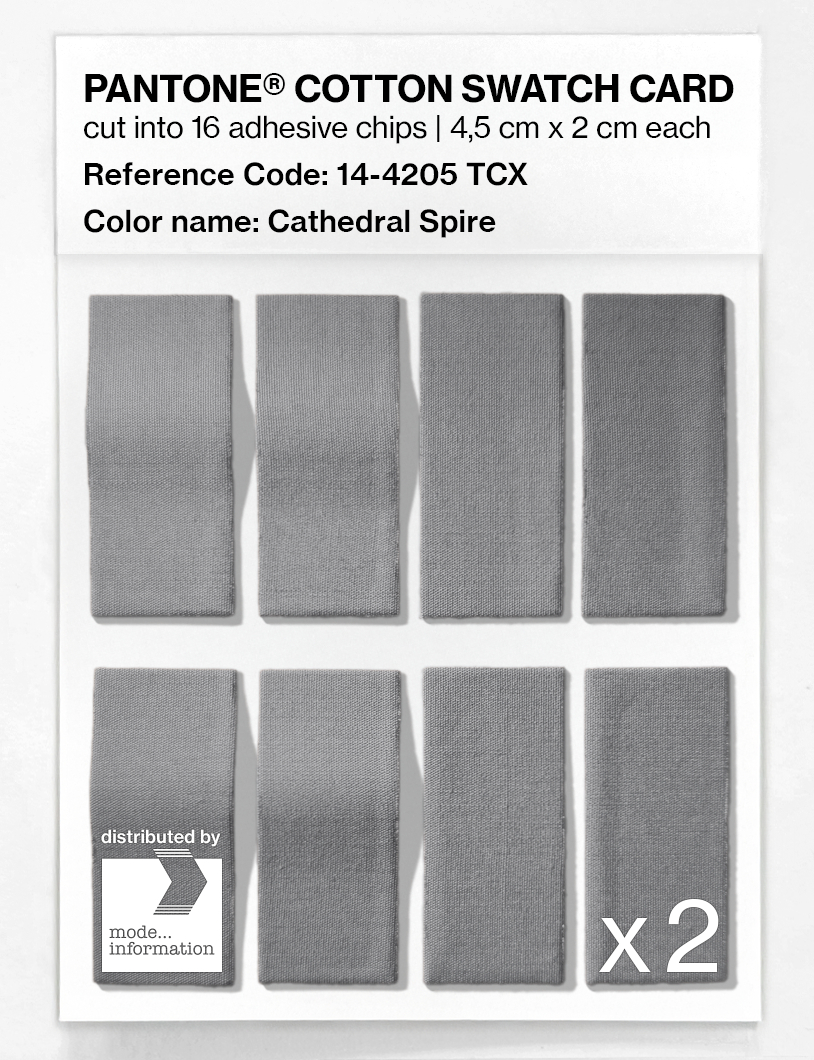 Product image 5 of the product “PANTONE® COTTON SWATCH CARD 14-4205 TCX Cathedral Spire ”