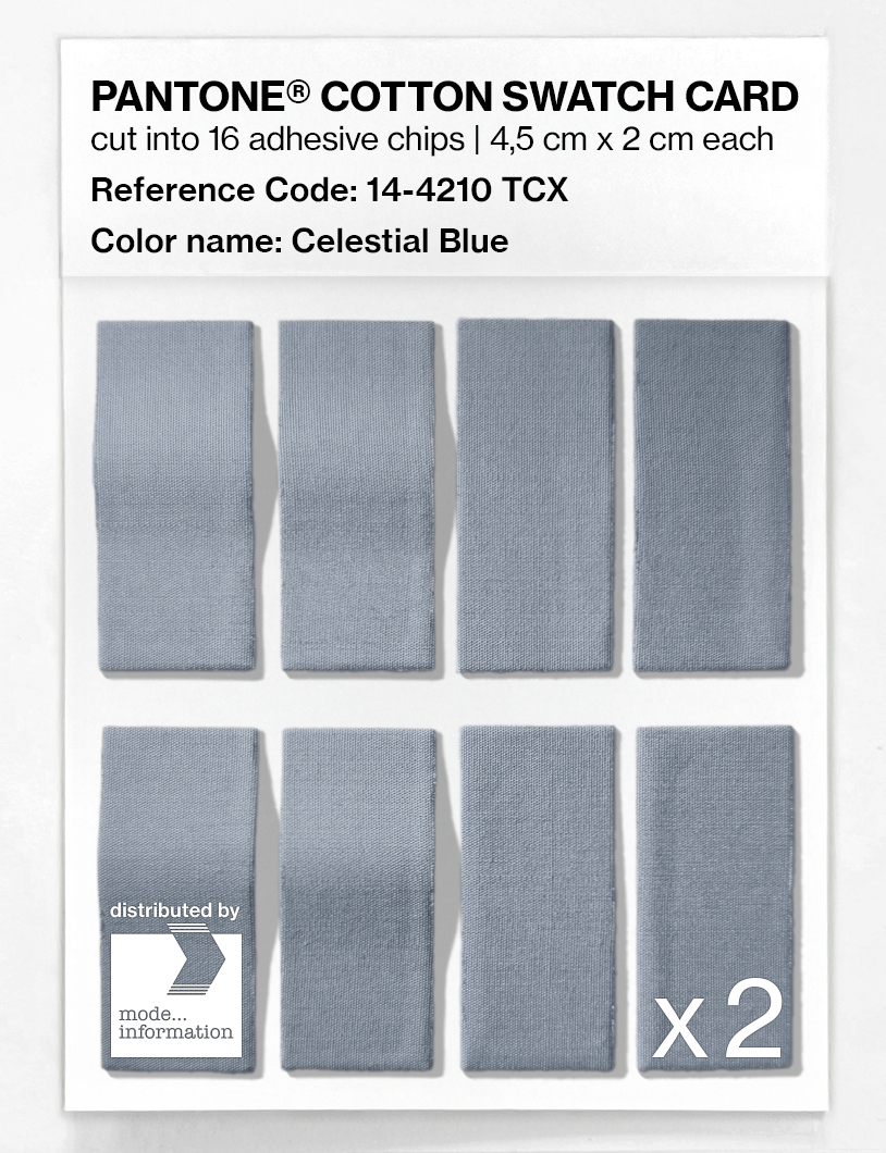 Product image 5 of the product “PANTONE® COTTON SWATCH CARD 14-4210 TCX Celestial Blue ”