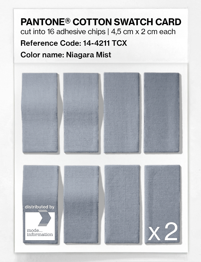 Product image 5 of the product “PANTONE® COTTON SWATCH CARD 14-4211 TCX Niagara Mist ”