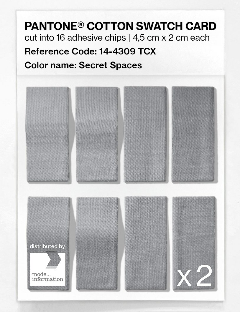 Product image 5 of the product “PANTONE® COTTON SWATCH CARD 14-4309 TCX Secret Spaces ”