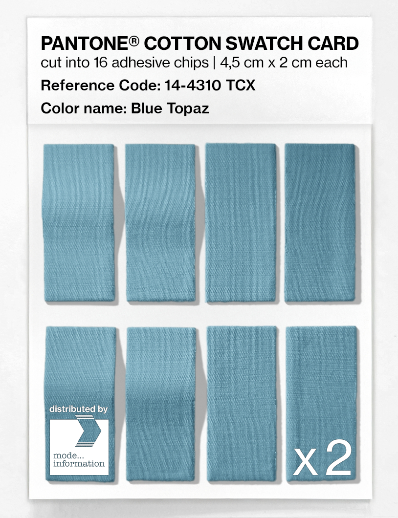 Product image 5 of the product “PANTONE® COTTON SWATCH CARD 14-4310 TCX Blue Topaz ”