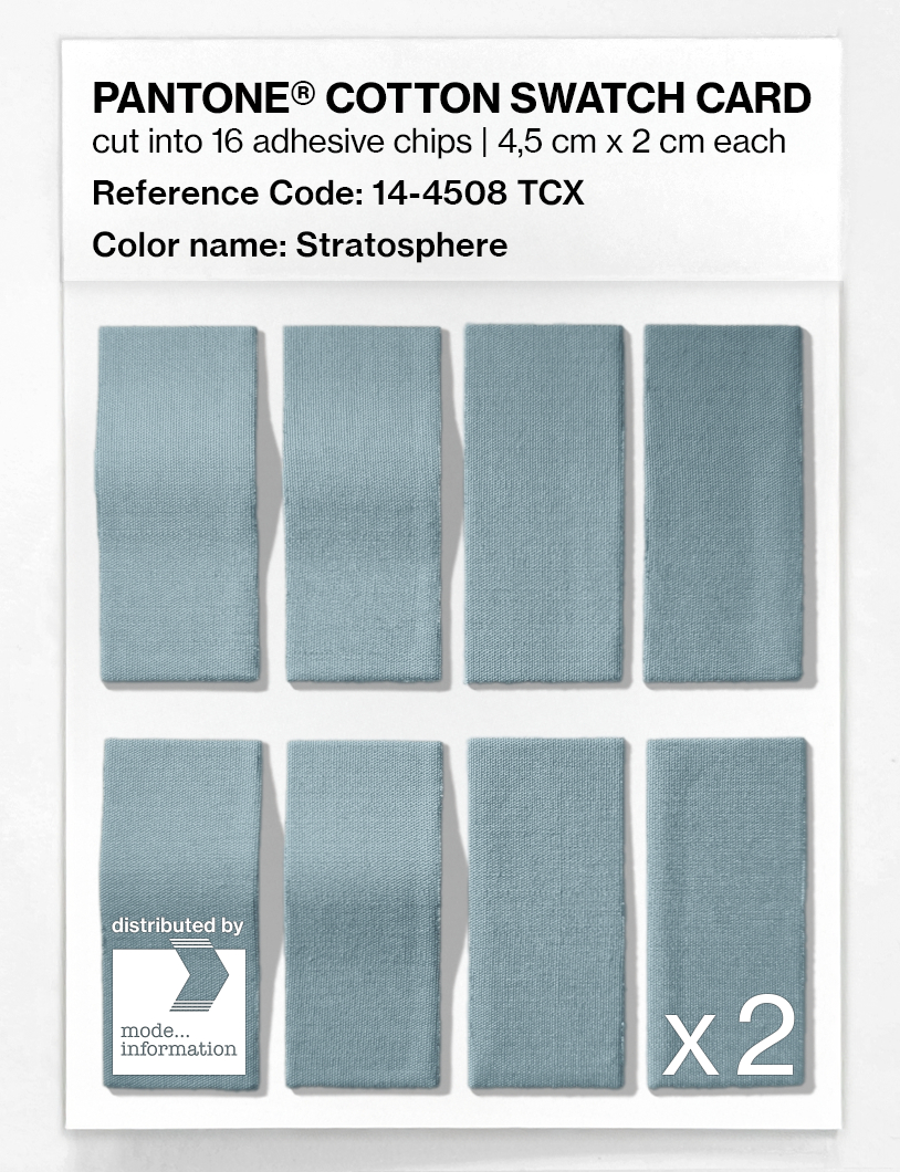 Product image 5 of the product “PANTONE® COTTON SWATCH CARD 14-4508 TCX Stratosphere ”
