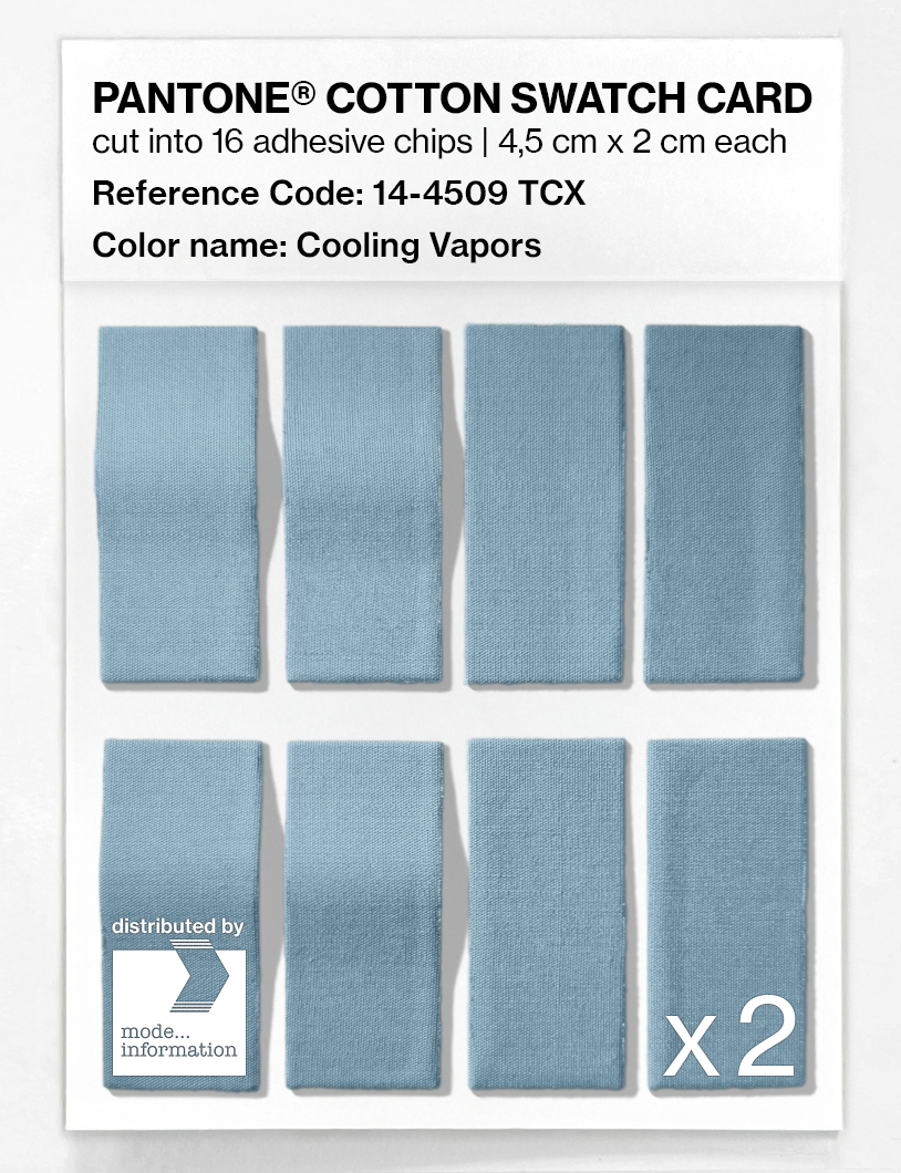 Product image 5 of the product “PANTONE® COTTON SWATCH CARD 14-4509 TCX Cooling Vapors ”