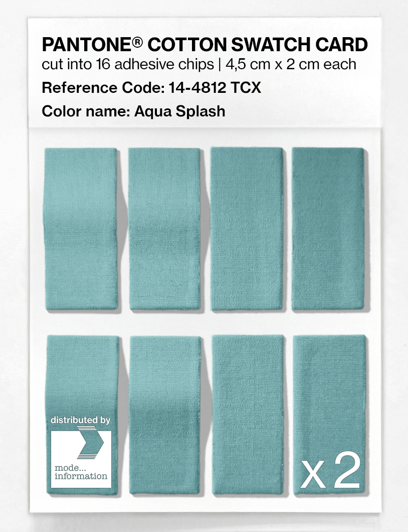 Product image 5 of the product “PANTONE® COTTON SWATCH CARD 14-4812 TCX Aqua Splash ”