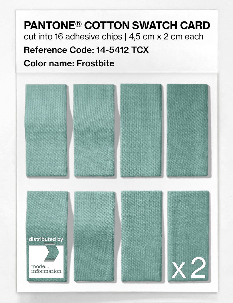 Product image 5 of the product “PANTONE® COTTON SWATCH CARD 14-5412 TCX Frostbite ”