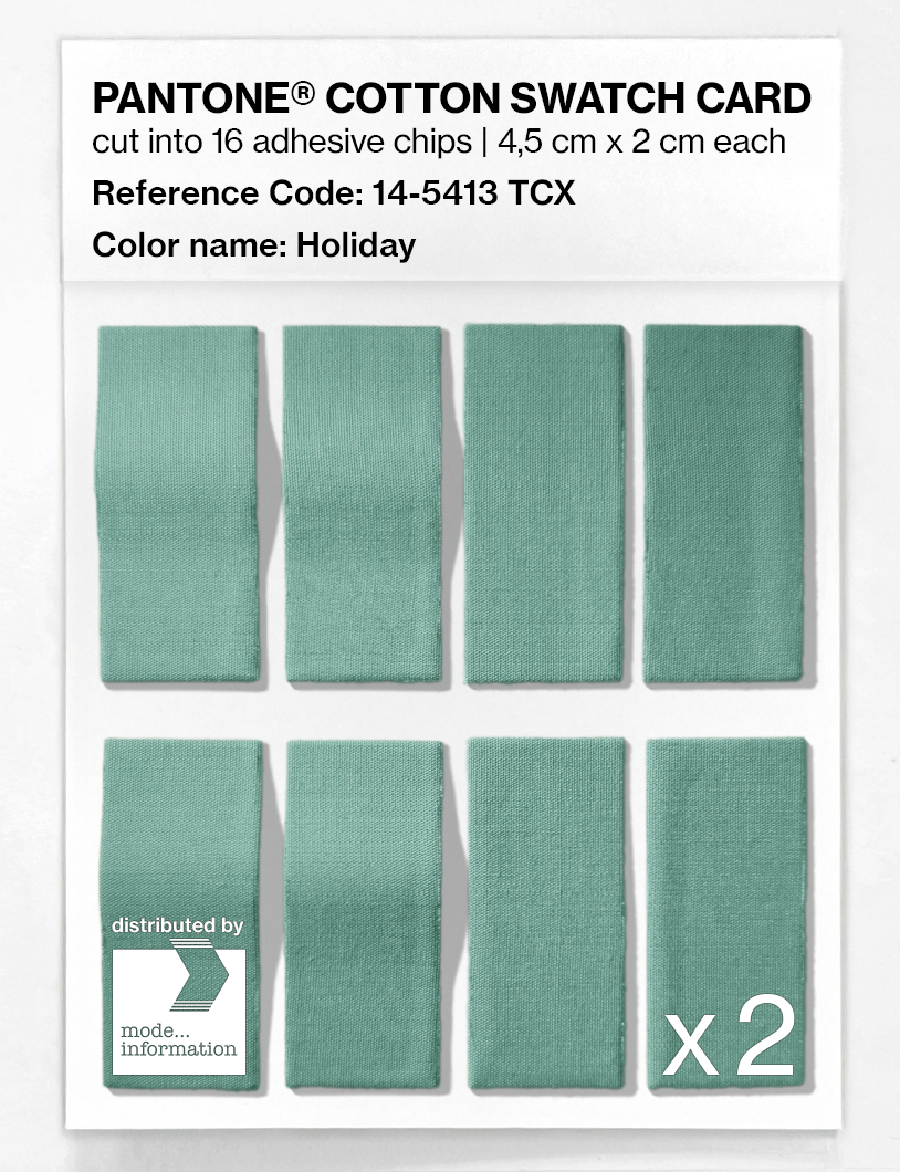 Product image 5 of the product “PANTONE® COTTON SWATCH CARD 14-5413 TCX Holiday ”