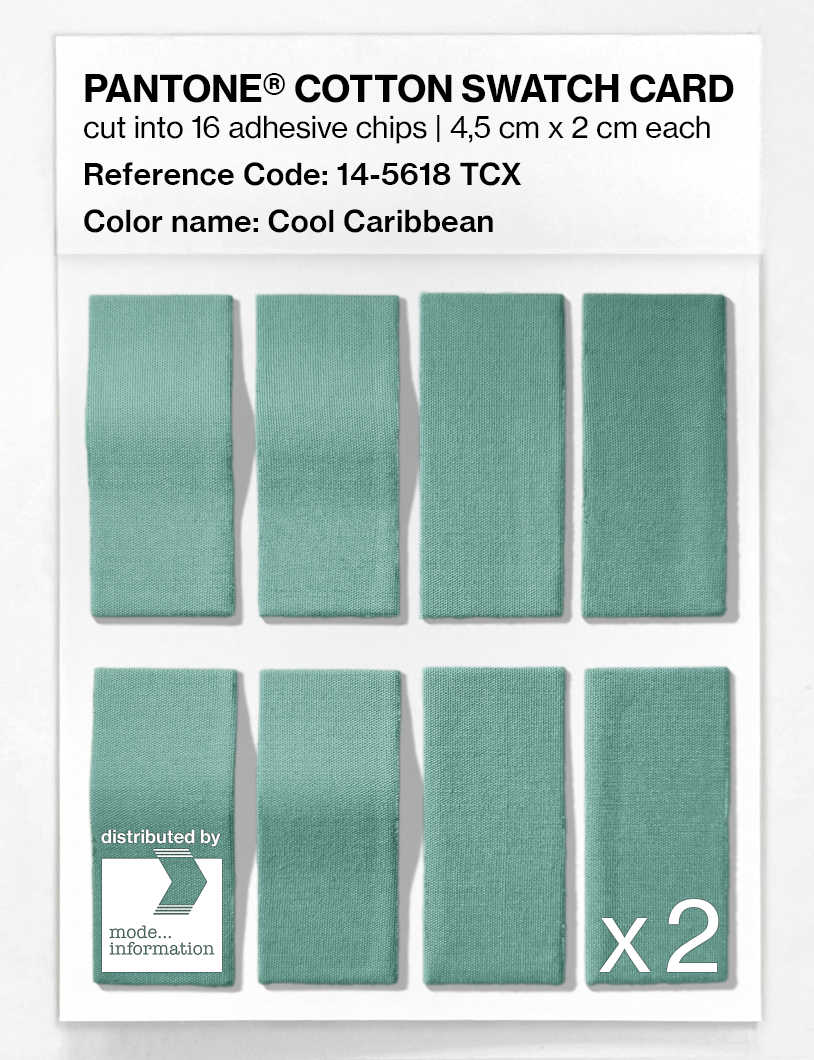 Product image 5 of the product “PANTONE® COTTON SWATCH CARD 14-5618 TCX Cool Caribbean ”