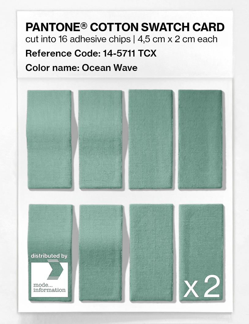 Product image 5 of the product “PANTONE® COTTON SWATCH CARD 14-5711 TCX Ocean Wave ”