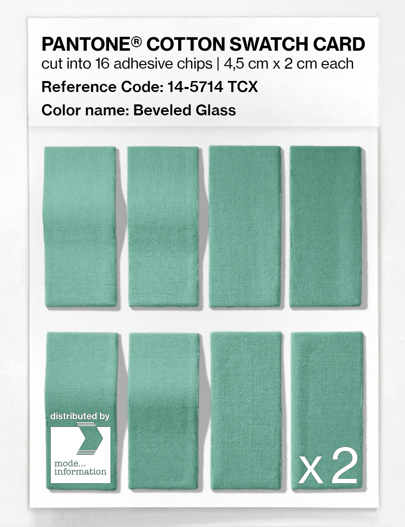 Product image 5 of the product “PANTONE® COTTON SWATCH CARD 14-5714 TCX Beveled Glass ”
