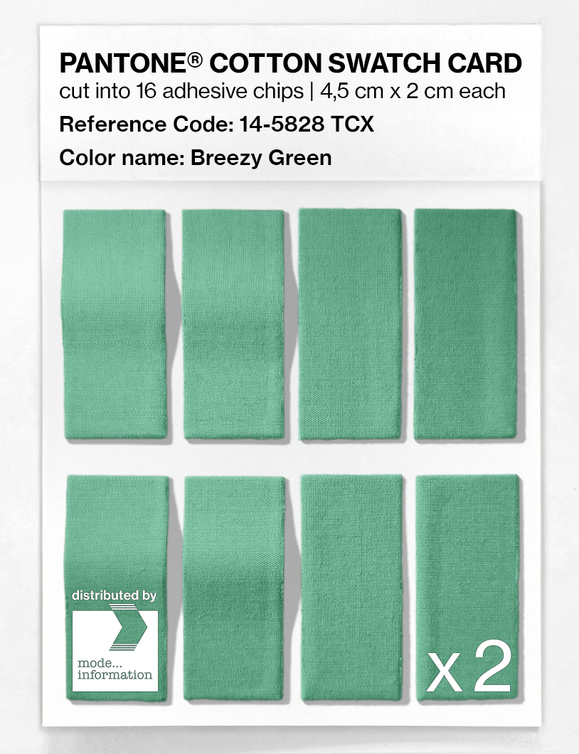Product image 5 of the product “PANTONE® COTTON SWATCH CARD 14-5828 TCX Breezy Green ”