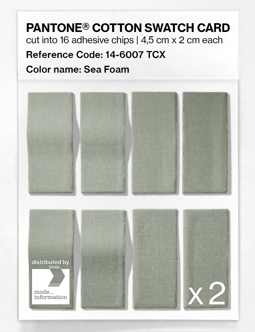 Product image 5 of the product “PANTONE® COTTON SWATCH CARD 14-6007 TCX Sea Foam ”