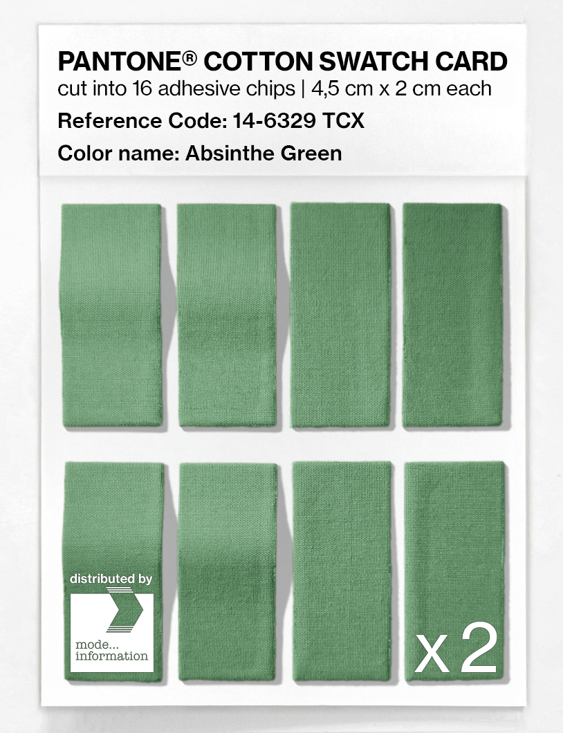 Artikelbild 5 des Artikels “PANTONE® COTTON SWATCH CARD 14-6329 TCX Absinthe Green “