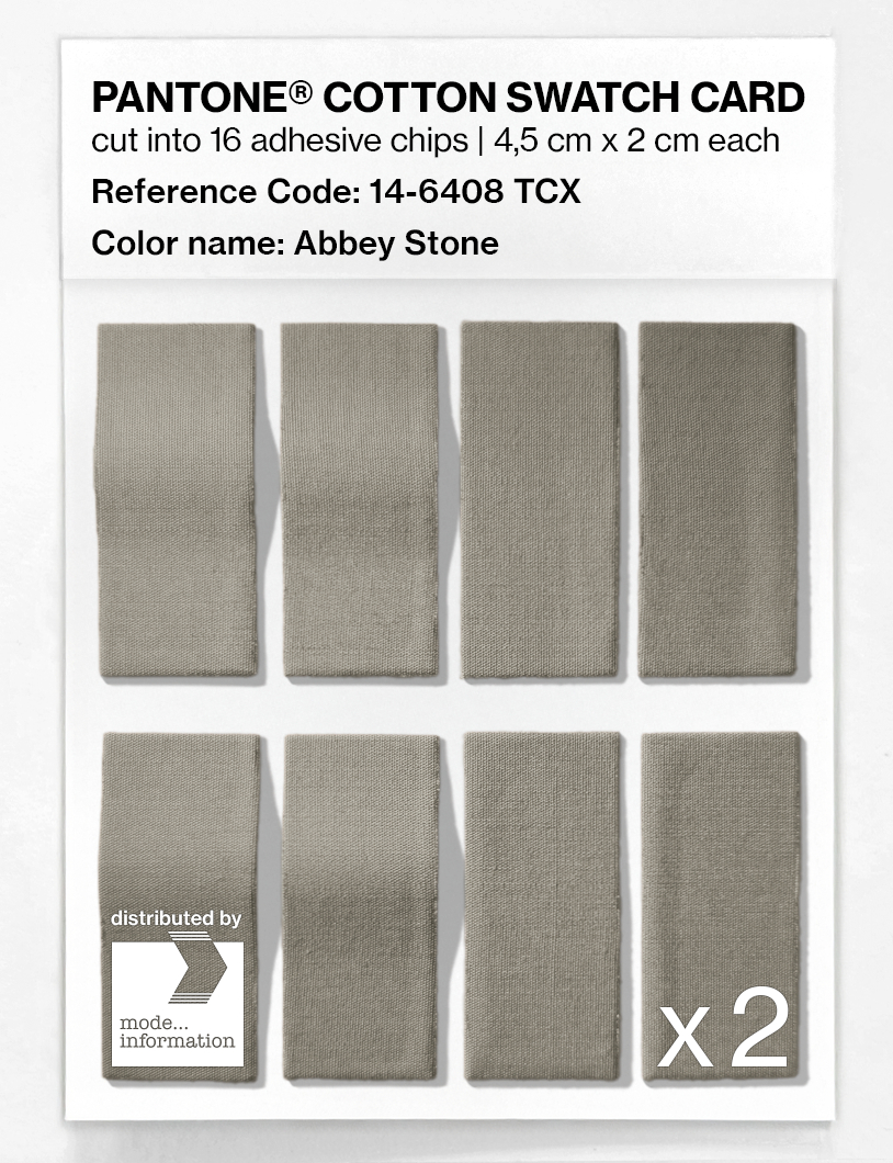Product image 5 of the product “PANTONE® COTTON SWATCH CARD 14-6408 TCX Abbey Stone ”