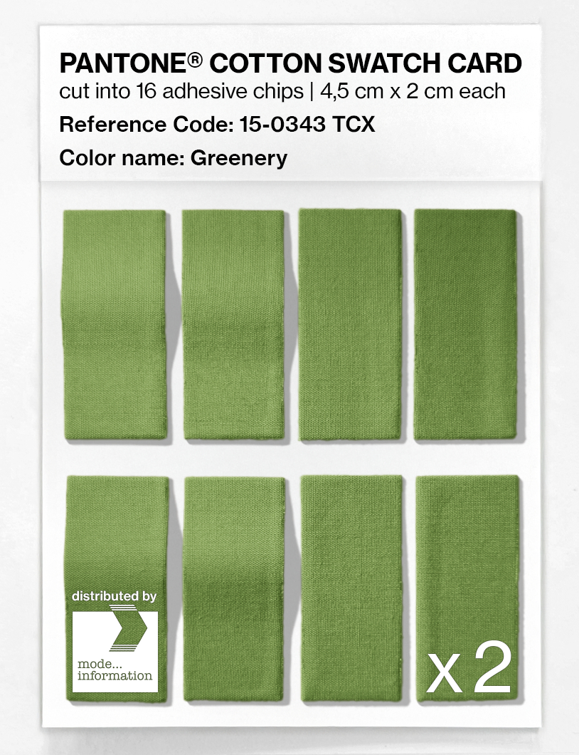 Product image 5 of the product “PANTONE® COTTON SWATCH CARD 15-0343 TCX Greenery ”