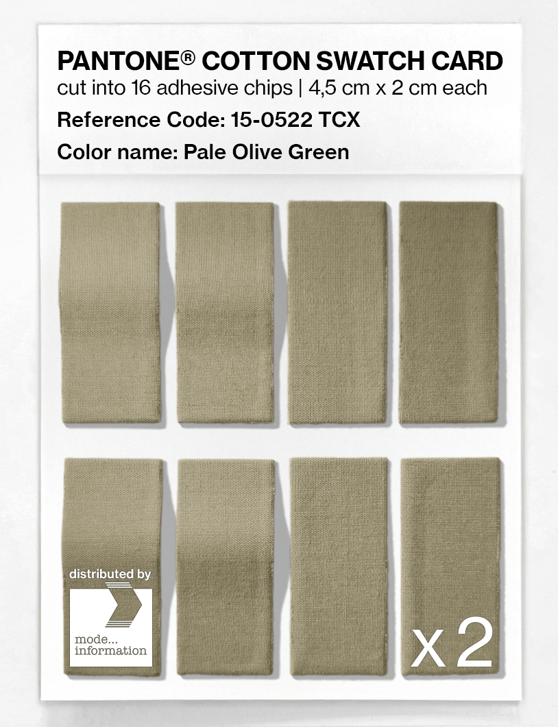 Product image 5 of the product “PANTONE® COTTON SWATCH CARD 15-0522 TCX Pale Olive Green ”