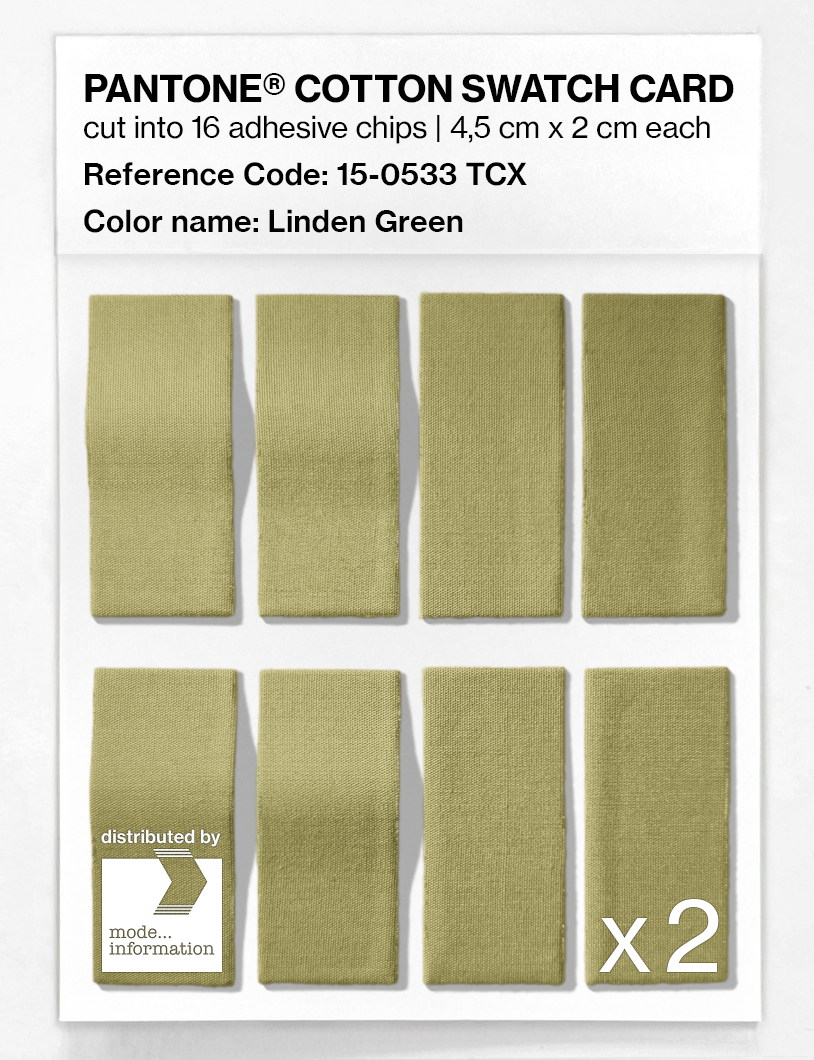 Product image 5 of the product “PANTONE® COTTON SWATCH CARD 15-0533 TCX Linden Green ”