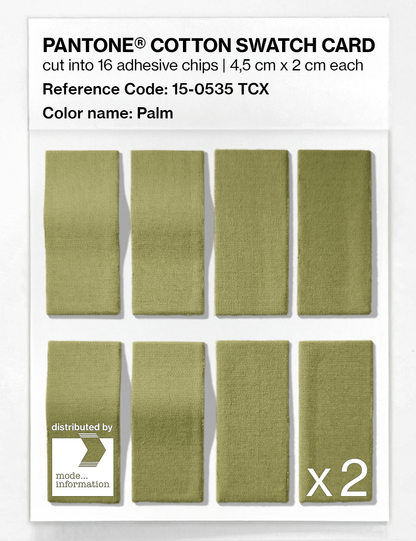Product image 5 of the product “PANTONE® COTTON SWATCH CARD 15-0535 TCX Palm ”