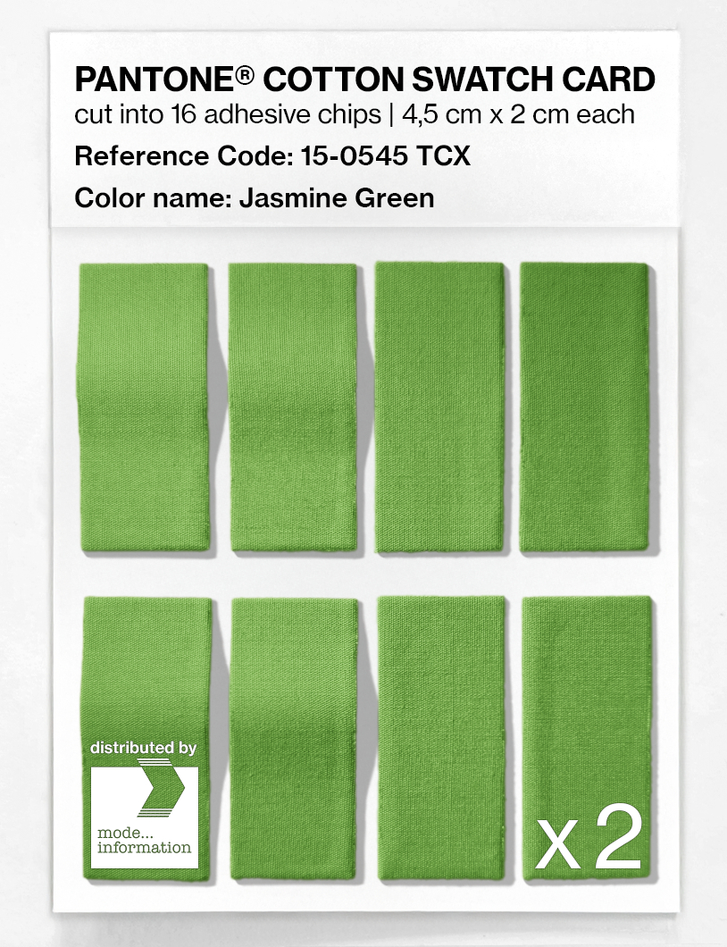 Product image 5 of the product “PANTONE® COTTON SWATCH CARD 15-0545 TCX Jasmine Green ”