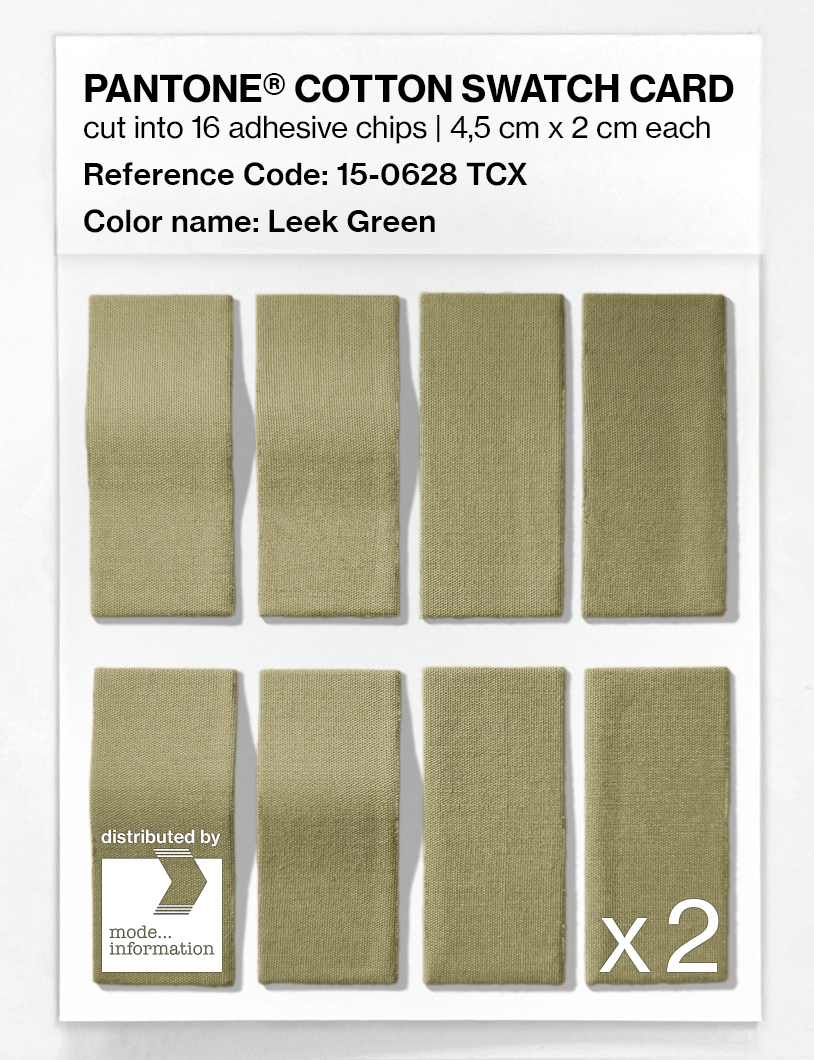 Product image 5 of the product “PANTONE® COTTON SWATCH CARD 15-0628 TCX Leek Green ”