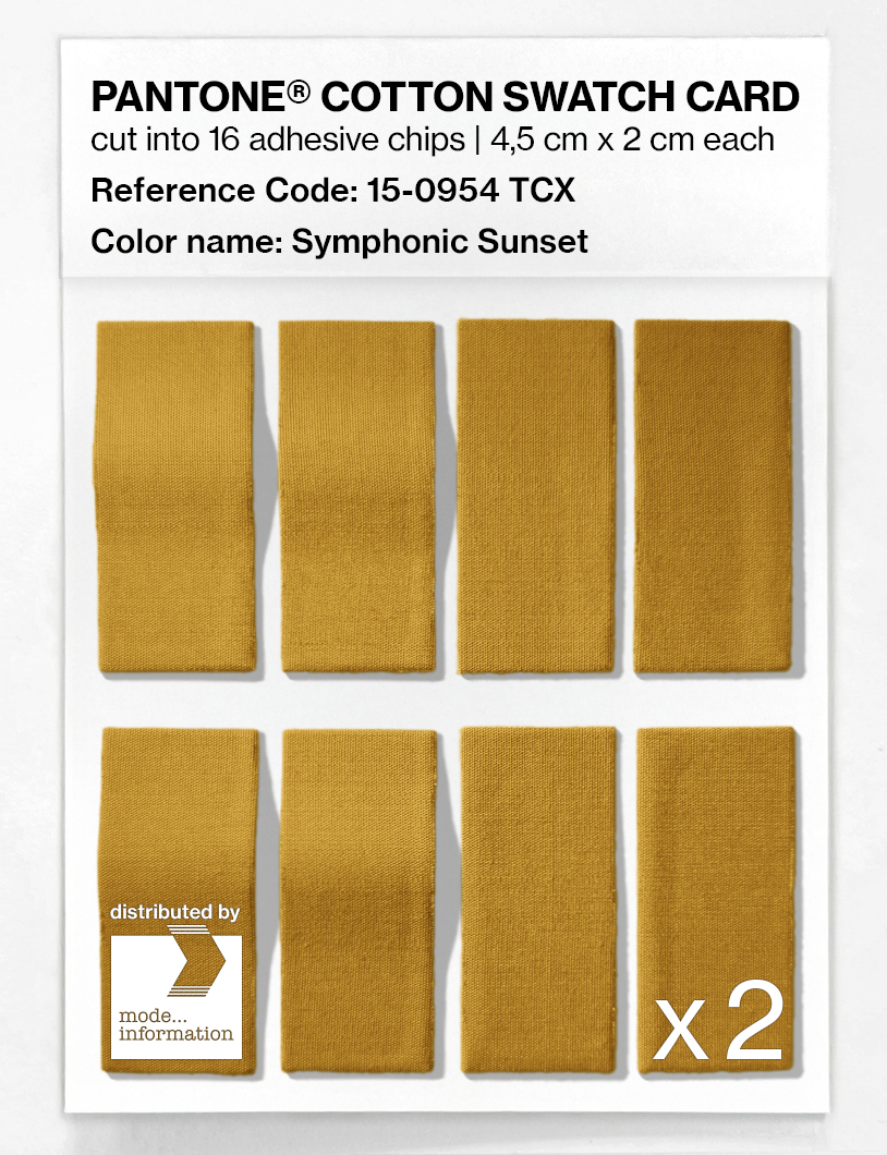 Product image 5 of the product “PANTONE® COTTON SWATCH CARD 15-0954 TCX Symphonic Sunset ”