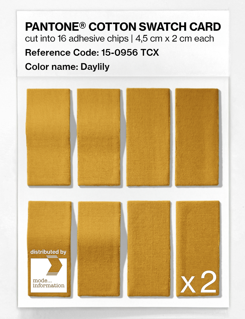 Product image 5 of the product “PANTONE® COTTON SWATCH CARD 15-0956 TCX Daylily ”